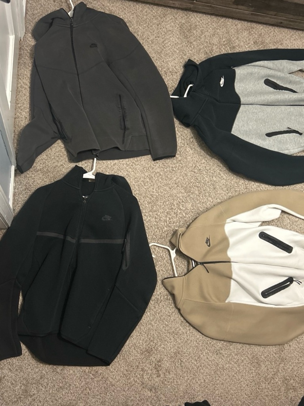 Nike Men's Black Fleece Zip Jacket